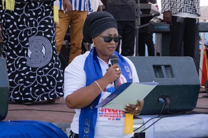 Madame Martine BEBALI, Coordonnatrice Nationale de la Ligue des Femmes AREP