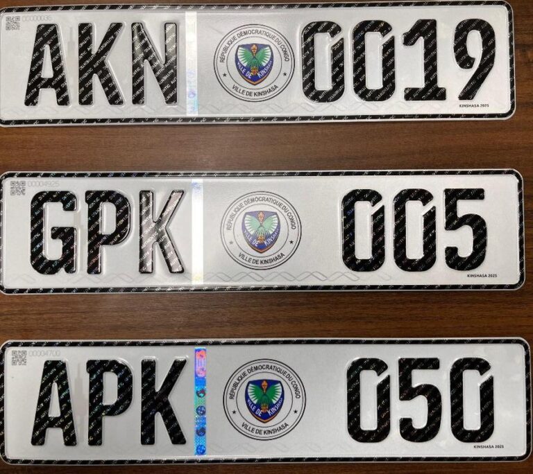 ‎Kinshasa : fin du moratoire sur les plaques AKN, contrôle renforcé dès le 20 mai